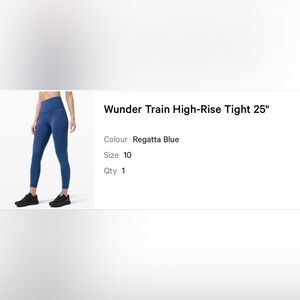 Lululemon Wunder Train High‑Rise Tight 25″ in Regatta Blue (LW5CQDS / RGTB)